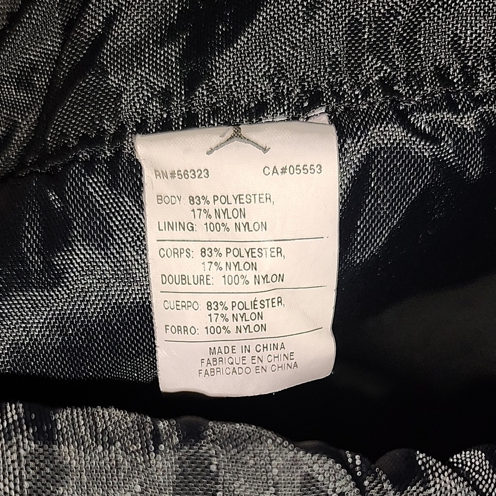 Jordan Black Drawstring Backpack With Colorful Te… - image 2